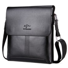 Bolsa canguru de ombro masculina clássica, bolsa carteiro vintage de couro casual pequena atravessa o corpo para homens 2024 - compre barato