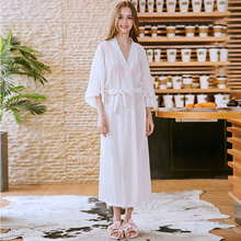 Summer Women Sleepwear Robe Towel Bathrobe Cardigan Kimono Long Robe Shower White Nightgowns Nightdress Robe Sleep Clothes 2024 - buy cheap