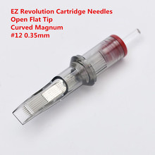 EZ Revolution-cartucho de agujas para tatuar, accesorio Original Magnum, puntas planas abiertas #12, 0,35mm, para máquina de coser, empuñaduras, 20 unids/caja 2024 - compra barato