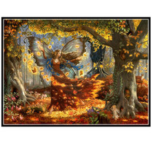 Needlework,Butterfly Fairy DIY Fashion 14CT Cross stitch,For Embroidery kits,Deep Forest Elves Cross-Stitching decor Crafts 2024 - buy cheap