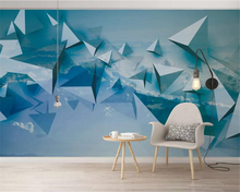 Beibehang-papel tapiz personalizado de geometría abstracta 3D, pintura abstracta moderna de pared artística de cielo, sala de estar y dormitorio 2024 - compra barato