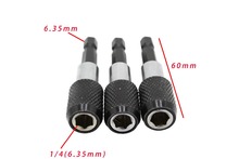 New Black 1/4 Hex Shank Quick Release Electric Drill Magnetic Screwdriver Bit Holder 60mm High Quality 2024 - buy cheap