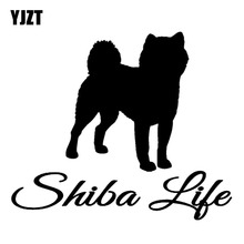 YJZT-calcomanía de vinilo para coche, 15,2 CM x 12,9 CM, Shiba Life Dog Rescue, C10-00347 negro/plateado 2024 - compra barato