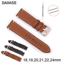 18mm 19mm 20mm 21mm 22mm 24mm Common Litch Smart Watch Band Replacement Genuine Leather Watch Strap Soft Bracelet Wristband 2024 - buy cheap