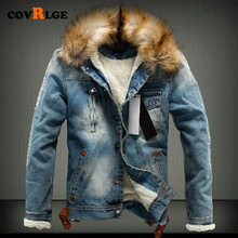 Covrlge jaqueta jeans masculina, casaco jeans grosso e quente para o inverno 2019 2024 - compre barato