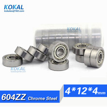 [CM604ZZ]Free Shipping 10pcs chrome steel minisize 604-2z 604zz medical small bearing 604zz 604 4mm*12mm*4mm 2024 - buy cheap