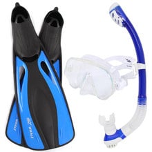 Snorkeling Fin Snorkel Mask Set Equipment Professional Underwater Sports Anti-fog Driving Silica Gel Long Flippers Dry Scuba 2024 - buy cheap