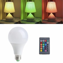 Lámpara de mesa con Control remoto, Bombilla inalámbrica, 85-265V, E27, LED, 20W, 16 colores, RGB, 1 ud. 2024 - compra barato