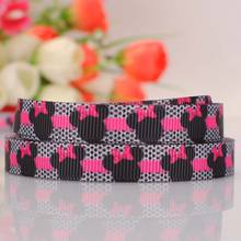 5yards 3/8 " 9 mm cute  head dots  print grosgrain tape DIY handmade hairbow cartoon ribbon free shipping 2024 - buy cheap