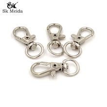 20pcs Silver Plated Metal Swivel Lobster Clasp Clips Key Hook Keychain Split Key Ring Findings Clasps For Keychains Making 30mm 2024 - buy cheap