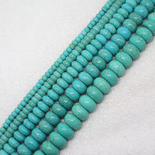 Mini. Order is $7! 4x6-9x15mm Blue Turquoises abacus bead stone Rondelle DIY Jewelry Making loose beads 15" 2024 - buy cheap