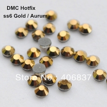Free Shipping! 1440pcs/Lot, ss6 (1.9-2.1mm) High Quality DMC Gold Iron On Rhinestones / Hot fix Rhinestones 2024 - buy cheap