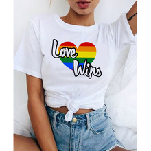 Футболка lgbt для геев, женская футболка с надписью «love is love Wins» 2024 - купить недорого