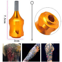 New Light Weight Tattoo Machine Handle Tattoo Machine Part Handle Tube Tip Grip Body Art Accessory With Gold Stem Tattoo Handle 2024 - buy cheap