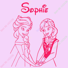 Free Shipping PERSONALISED ELSA & ANNA ,GIRLS VINYL WALL ART DECAL, STICKER 2024 - buy cheap