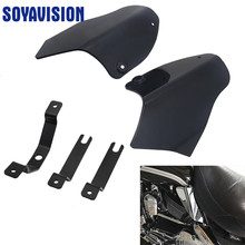 2pcs Motorcycle Windshield Parts Air Heat Deflector Plate Side Soft Tail Saddle Shields Panels For Harley Softail 2000-2016 2024 - buy cheap