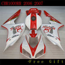 Kit completo de carenagens com moldes h, para cbr1000rr 2006, 2007, cbr 1000, rr 06, 07, cbr, 1000rr, branco vermelho 2024 - compre barato