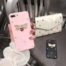 Funda de lujo con abeja de diamante 3D para iPhone, carcasa para modelos 12 Mini, 11 Pro, X, XR, XS MAX, SE2020, 6, 7, 8 Plus, Samsung Galaxy S 9, 10, Note 20 2024 - compra barato