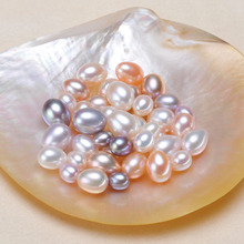Perlas sueltas de Color Natural para agua dulce Akoya, semiperforadas perlas con forma de arroz, grado AAA, 30 unids/lote 2024 - compra barato