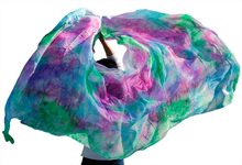 Personalizado 100% de seda Real danza velo Popular teñido a mano de seda Natural Accesorios de danza del vientre de seda de colores velo 5 tamaños 2024 - compra barato