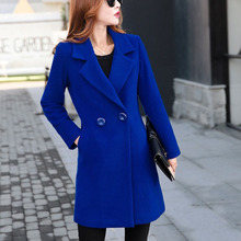 Женское шерстяное пальто, осенне-зимняя куртка, средней длины, большой размер 4XL, шерстяной костюм, пальто, Женская Базовая верхняя одежда 2024 - купить недорого