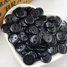 11mm 2 Holes Black Buttons Acrylic Sewing Buttons Scrapbooking For Suit Knopf Bouton Wholesale Accessories Decor PT267 2024 - buy cheap