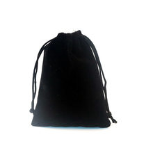 50 unids/lote de bolsas de terciopelo negro de 10x1 2cm, bolsa de joyería pequeña dibujable, bolsas de regalo de Navidad y boda, bolsa de embalaje para pulsera con dijes 2024 - compra barato