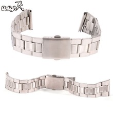 Stainless Steel Watchband Link Bracelet Stainless Steel Width Plane Clasp Button Watch Strap Lug 18mm /20mm /22mm 2024 - buy cheap