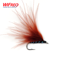 10PCS Wifreo 8# Rusty Red Marabou Fly Fish Trout Fishing Bugs 2024 - buy cheap