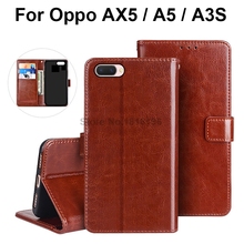 Para Oppo AX5 Oppo caso AX5 A3S caso 6,2 de lujo de cuero PU cubierta de la caja del teléfono para Oppo AX5 un X5 A5 Flip funda protectora 2024 - compra barato