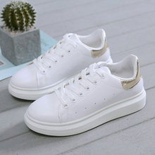 Women Casual Shoes 2019 New Spring Summer Tenis Feminino Lace Up White Shoes Woman PU Leather Flats Female Shoes Women Sneakers 2024 - buy cheap