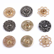 DIY Apparel Sewing Buttons Plating Metal Clasp Invisible Coat Sweater Snap Button 100pc/lot 2024 - buy cheap