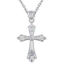 cross beautiful shiny wholesale silver plated Necklace New Sale silver necklaces & pendants /EKDUKSGX VUZLBJBO 2024 - buy cheap