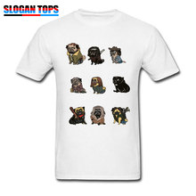 Funny T-shirts Men Tshirt The Walking Pug T Shirt Summer New Walking Dead Style Clothes White Cotton No Fade Tops Cute Tees 2024 - buy cheap