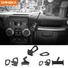 Shineka suporte automotivo para gps, suporte para jeep wrangler jk, interfone, suporte para celular, ipad, jeep wrangler jk 2012 + acessórios 2024 - compre barato