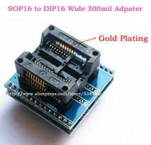 SOP16 to DIP16 Adapter Socket Wide 300mil   / SOIC16 -DIP16  Socket sop16 to dip16 ic programmer adapter 2024 - buy cheap