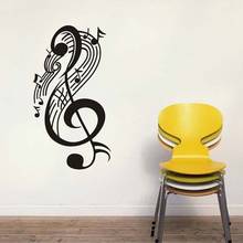 Fashion Music Vinyl Wall Decal Musical Notes Music Mural Art Wall Sticker Music Room Home Decoration 2024 - buy cheap