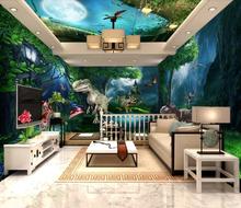 Forest dinosaur theme whole house background wall decoration wallpaper mural 2024 - buy cheap