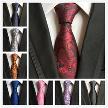 Corbata Formal de 8cm para hombre, corbatas Jacquard Woven, patrón de Cachemira 2024 - compra barato