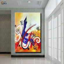 Arte JYJ pintado a mano, pintura abstracta moderna al óleo sobre lienzo, arte de pared, regalo SL073 2024 - compra barato