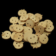 100PCS Mixed Apples Pattern Wooden Buttons for Clothes Crafts Sewing Decorative Needlework Scrapbooking DIY Accessories 2024 - buy cheap