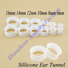 Showlove 12pcs/lot Ear Flesh Tunnel Silicone Ear Plugs Gauge Kit, Double Flare Expander Plug Piercing Body Jewelry 2024 - buy cheap