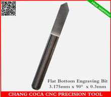 Broca de gravura em carboneto sólido cnc, 3.175mm(1/8 ") * 90 graus * 0.3mm *, frete grátis, broca de roteador para trabalhar madeira, pvc, mdf, acrílico e fresa 2024 - compre barato