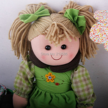 Прибытие 20 дюймов довольно девочки кукла игрушка зеленый юбка мягкий младенцы кукла для детей fahion кукла ткань легко снять машина стирающийся 2024 - купить недорого