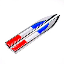Качественная эмблема на крыло с французским флагом, 2 шт., боковая эмблема на крыло, наклейки, наклейка из металла для Peugeot Citroen Renault и т. д. 2024 - купить недорого