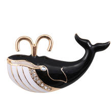 Free shipping fashion jewelry The enamel glaze whale sea creatures brooch deserve to act the role of a corsage 2024 - buy cheap
