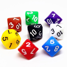 8 PCS Multicolor Dice 8 Colors Funny Dice Puzzle Game Send Children 10 Sided Dice 2024 - buy cheap