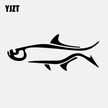 YJZT 17 см * 6,8 см Тарпон Наклейка виниловая абстрактная наклейка для автомобиля Inshore Fish Offshore черный/серебристый C24-0800 2024 - купить недорого