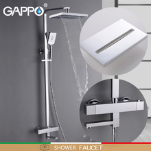 GAPPO смеситель для душа ванной смеситель ABS Водопад ванна смеситель головы душ настенный смеситель для душа, набор 2024 - купить недорого