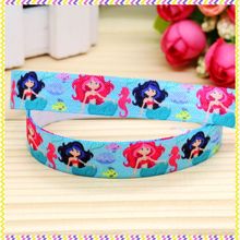 Diadema con estampado de sirena FOE, diadema elástica de 5/8 pulgadas, diadema, diadema, decoración diy, OEM P4665, Envío Gratis 2024 - compra barato